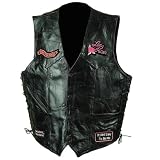 Diamond PlateTM Ladies's Rock Design Genuine Leather Vest