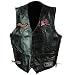 Diamond PlateTM Ladies Rock Design Genuine Leather Vest - Large