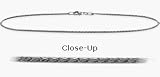 10 Karat White Gold 10 Inch Solid Rope Style Anklet