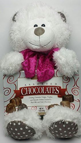 Valetine's Day 2 Foot Plush Bear with 12 Oz Box of Elmer Assorted Chocolates