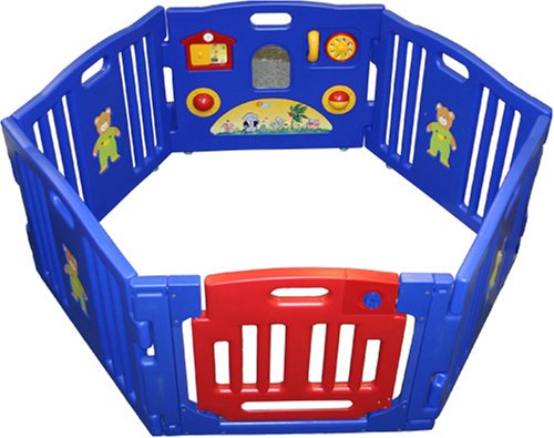 Buy Low Price iBuy Source Baby Playpen PlayCenter 6 Panel Blue PTJBW6-BLUE