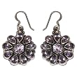 Valentine Present Sterling Silver Amethyst Earrings 1.5 inches (erg037)