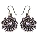 Valentine Present Sterling Silver Amethyst Earrings 1.5 inches (erg037)