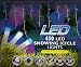450 Blue Snowing LED Christmas Icicle Lights