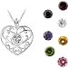 ICZ Stonez Sterling Silver Interchangeable CZ Heart Necklace
