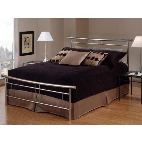 Hillsdale Furniture 1331BKR Soho Bed Set with Rails, King, Brushed Nickel On Sale