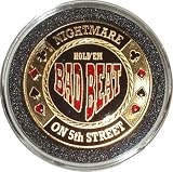 Hand painted card guard cover - Bad Beat
