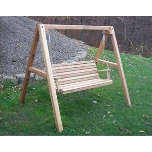 6' Red Cedar American Classic Porch Swing with Stand by