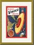 Gold Framed/Matted Print 17x23, Science Wonder Stories: Invasion of the Landmark Snatchers
