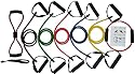 X10 Double Dipped Resistance Bands Set | Exercise Bands | Home Gym Fitness Equipment | Workout Bands | Exercise Equipment for Pilates Yoga Core Training | P90X Compatible |