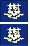 2 Connecticut State Flag Stickers Decal Bumper Window Laptop Phone Auto Boat Wall