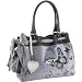 Juicy Couture Butterfly Sparkle Daydreamer Handbag Tote Gray Heather Cozy