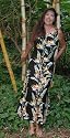 Bird of Paradise Panel Print -Hawaiian Aloha Button Front Long Tank Dress