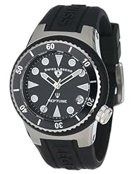 Swiss Legend Womens 11840D-01 Neptune Black Dial Black Silicone Watch