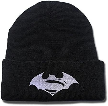 ANDREYD Superman Batman Logo Beanie Fashion Unisex Embroidery Beanies Skullies Knitted Hats Skull Caps