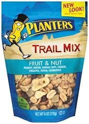 Planters Trail Mix, Fruit & Nut, 6-Ounce Bags (Pack of 12)