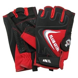 【クリックで詳細表示】ライト付き手袋 FLASH GUIDE2 指きりタイプ Mサイズ ブラックレッド FG2H-RM