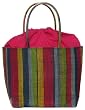 Colorful Straw / Beach / Shopper / Tote Bag Fuchsia Medium