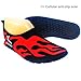 Cevinee Slip-on Water Shoes, Anti-Slip Athletic Aqua Socks, for Outdoor Pool Beach Swim Exercise Workout - Black Fire XXL