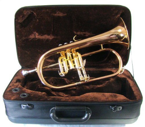 The JinYin Model E110G Flugelhorn with Case, Mouthpiece