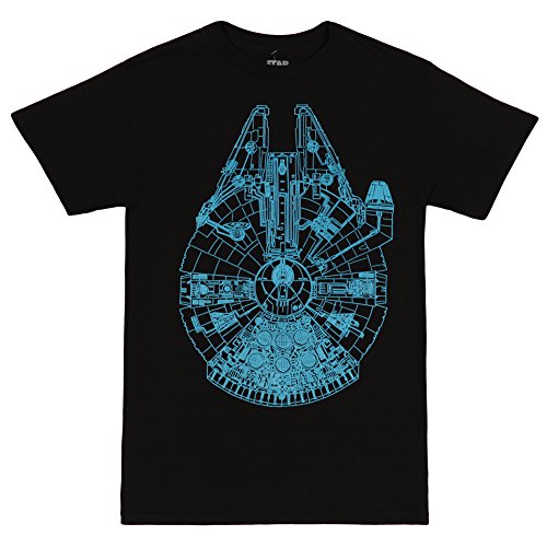 Star Wars- Falcon in Blue T-Shirt 1 x 1in