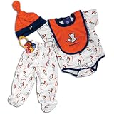 Broncos Genuine Stuff Infants Gift Box Set with Bib & Keys