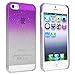 eForCity Clear Purple Waterdrop Raindrop Hard Case Compatible with Apple iPhone 5