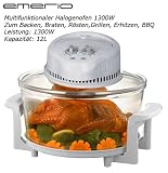 Produkt-Bild: Multifunktionaler Halogenofen 1300W 12L Hei&szlig;luftgrill Elektrogrill