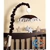 GEENNY Musical Mobile For Brown Blue Star & Moon CRIB BEDDING SET