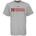 adidas Nebraska Cornhuskers Ash Practicewear Football T-shirt