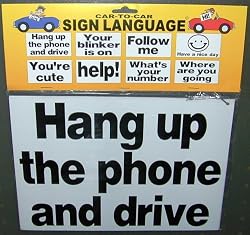 Gag Gift "Car-to-Car" Sign Language Signs! 8 Different Saying's and Reverse Printed on the Backside. (1 Set)