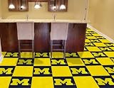 Michigan Wolverines Carpet Tile 45 SQ FT Flooring