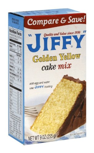 Jiffy Cake Mix Yellow 9-Ounce Boxes Pack of 24B004OANO3W