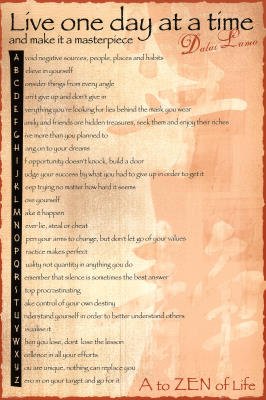 Dalai Lama Live One Day at a Time Poster Print 24x36 Collections Poster Print, 24x36 Poster Print, 24x36