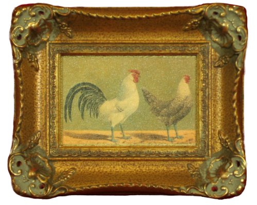 Framed Kitchen Rooster Artwork, Exquisitely Reproduced