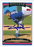C.J. Wilson Autographed/Hand Signed Baseball Card (Texas Rangers) 2006 Topps #321 Rookie Card