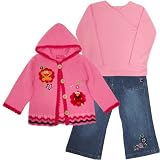 Sesame Street Hooded 3pc Hooded Cardigan Set from Nannette Size 4T