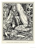 Achilles Pities Penthesilea after Slaying Her Art Giclee Poster Print by Henry Justice Ford, 12x16
