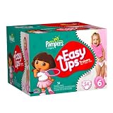Pampers Easy Ups Girls Big Pack, Size 6, 54-Count