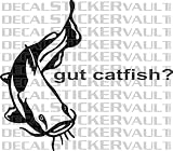 Gut Catfish? Sticker Decal Fishing Fisherman truck decal noodling