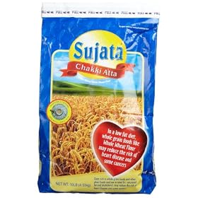 Sujata Chakki Atta, Whole Wheat Flour, 160-Ounce Bag