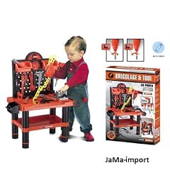 SUPER Gro�e Werkstatt WERKZEUG KINDERWERKSTATT WERKBANK elektro batterie betriebener BOHRER HAMMER