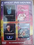 4 Great DVD Movies Set : Donnie Darko / Timecop / Transformers The Movie / Car Trouble