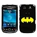 BLACKBERRY TORCH 9800 YELLOW BATMAN SYMBOL ON A BLACK HARD CASE COVER