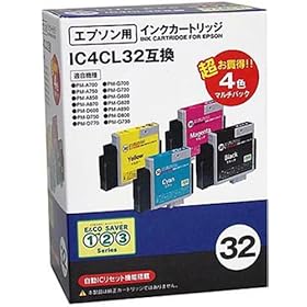 【クリックで詳細表示】OM 互換汎用カートリッジ OME-32A-4P EPSON IC4CL32対応