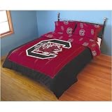 South Carolina Gamecocks NCAA Comforter Set (Panel/Rotary-Solid) (Queen)