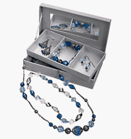 Childrens Toyshop  Jewelry : Avon Fashion-to-Go 5-Piece Set in Jewelry Box Cool (Silvertone)