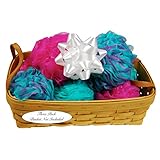 Eco-friendly Mesh Bath & Shower Sponges (3-pack) of Large (70 Gram) Recyclable Poufs Exfoliating to Silky Soft Skin Bio-degradable Loofa-loofah-loufa-luffa-pouf-puff By á la paix