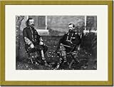 Gold Framed/Matted Print 17x23, Major General Custer, General Pleasanton