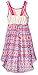 Emily West Girls' Ivory Crochet Knit To Aztec Print Chiffon High Low Dress